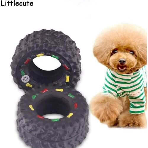 Pet Dog Toys Puppy Play Training Squeaky Chewing Toy Tyre Treads Tough Pet Interactive Toys Pet Supplies For Small Medium Dog