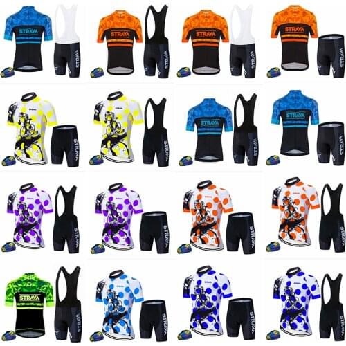 Cycling Jersey Set Road Bicycle Jerseys Men Cycling Jersey 2021 Short Sleeve MTB Road Bike Jersey Stripes Breathable MTB Bicycle