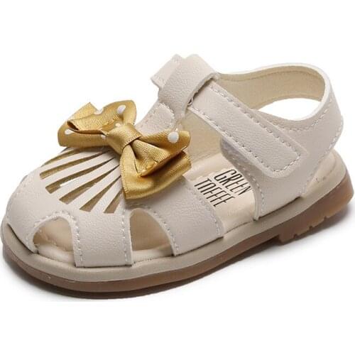 Summer Children Sandals with Bow Baby Infant Shoes Toddler Girls Princess Sandals Soft Sole Baby Shoes Hole