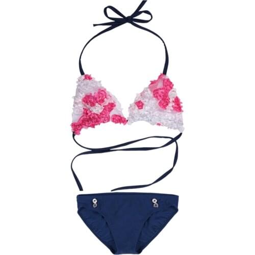 Summer Two-Piece Swimsuit Bathing Suit Girls Children Sakura Top Childrens Two Piece Suits Swimwear Bikini Set Girls Beachwear