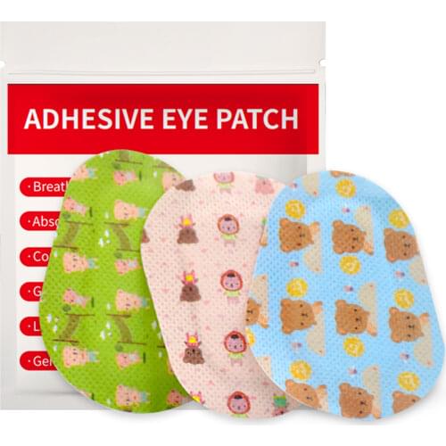 Lazy Eye(60 Count) Cute Adhesive Eye Patches Bandage with 3 Different Designs for Kids Girls Boys for Amblyopia