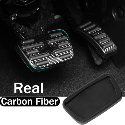 Real Carbon Fiber Accelerator Pedal Brake Pedal Cover For Toyota High Lander 2015~2018 Accessories Protective Cover
