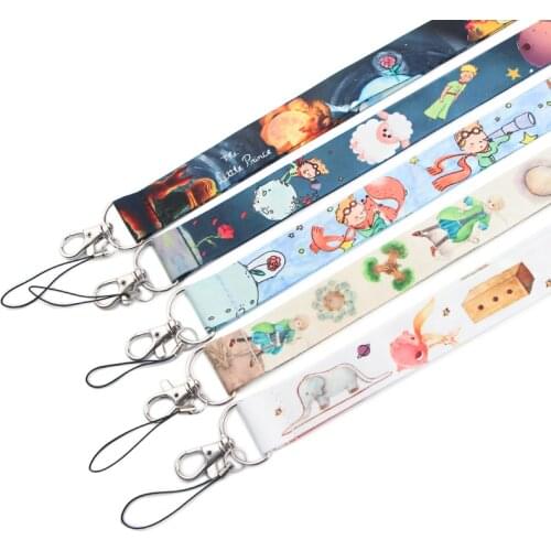 ZF899 1pcs High Quality Le Petit Prince Cartoon Key Chain Lanyard Gift For kids Students Friends Phone USB Badge Holder Necklace