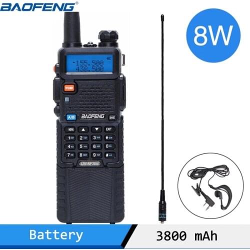 Baofeng UV-5R 8W Powerful Walkie Talkie Portable Comunicador 3800mAh 10KM Long Range Cb Radio Set 8watts UV5R for Forest City