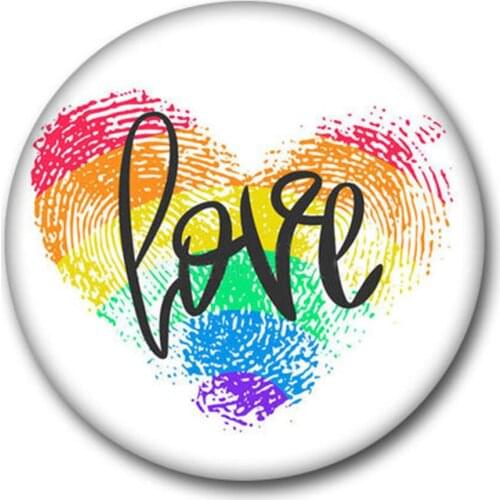 Rainbow flag badge brooch flower medal LGBT six-color affirmative sign rainbow gay jewelry les pin