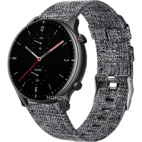 Nylon Loop Straps For Xiaomi Amazfit Pace Stratos 3 2/2S Smart Watch Band Bracelet Woven Wristband For Amazfit GTR2 2e 47MM