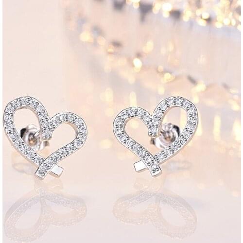 Heart Earrings Women 2021 Hot Stylish Sweet And Cute Hollow Love Stud Earrings Small Fresh Daily All-Match Earrings Gifts Friend