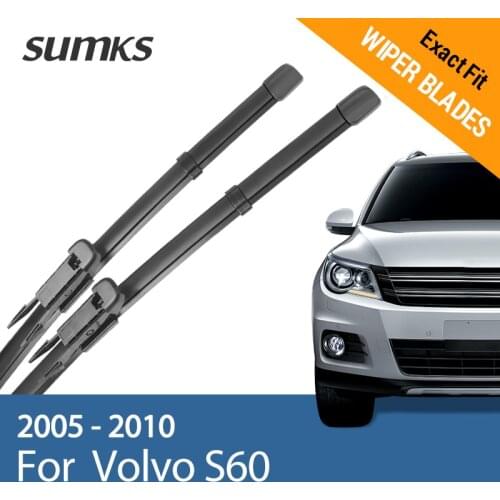 SUMKS Wiper Blades for Volvo S60 24"&22" Fit Pinch Type Arms 2005 2006 2007 2008 2009 2010