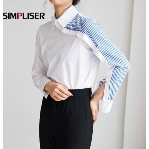 Женские рубашки в полоску Simpliser China At AliExpress