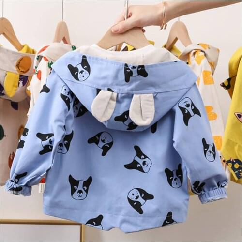 Baby Girls Hoodie Coats Rabbit Ears Flowers Printing Hooded Jackets For Girl Windbreaker 2020 Jackets Hooded Boys & girls
