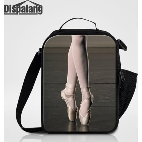 Women Small Food Lunch Bags For Work Custom Logo Ballet Sublimation Printing Picnic Cooler Lunchbox Heat Press Transfer Ice Sack
