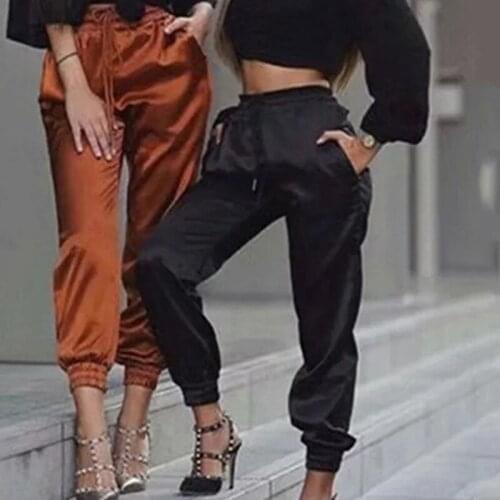 Women Solid Color High Waist Loose Harem Pant Spring Summer Fashion Pants Female Joggers Casual Pants Streetwear