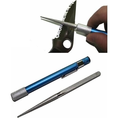 1 Piece 3 in1 Outdoor Hunting Fishing Pocket Sharpener Diamond Knife Saw Hook Flat Edges