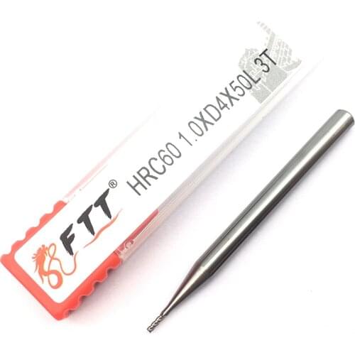 1PC Mill Aluminium 1.0XD4X50L Mill End Extra Long HRC60 3Flute Tungsten Carbide Milling Cutter Endmills Tool CNC Lathe Cutter