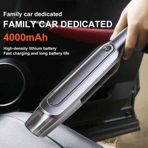 12V Portable Car Vacuum Cleaner 8000Pa Power Suction Rechargeable Handheld Mini Vacuum Cleaner for Car Home Office