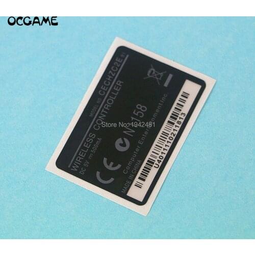 2PCS/LOT back label Housing Shell Sticker Seals For PS3 Playstations 3 Wireless handle Controller OCGAME