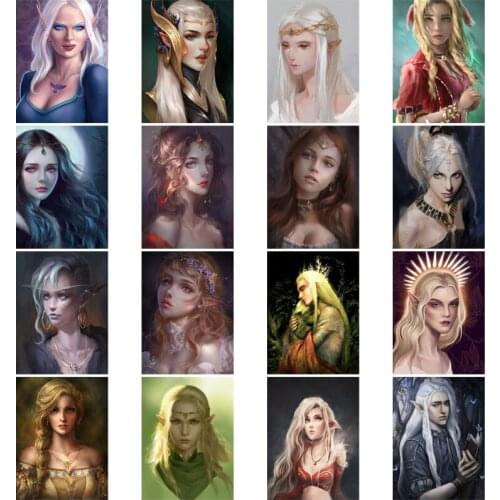 5D Diy Diamond Embroidery Mosaic Animation Portrait Paintings Rhinestone Fairy Picture Wall Art Poster Print Home Decoration