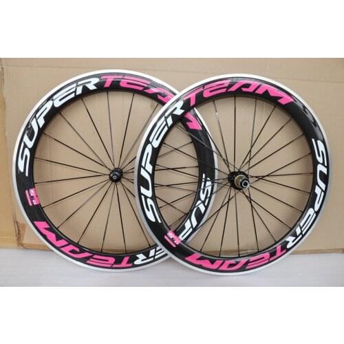 700C 60mm Road bike carbon wheels aluminum brake surface 23mm width bicycle Clincher alloy brake carbon wheelset