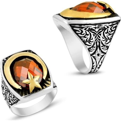 925 Silver Elegant Design Drogan Eye Turkish Ring for Men