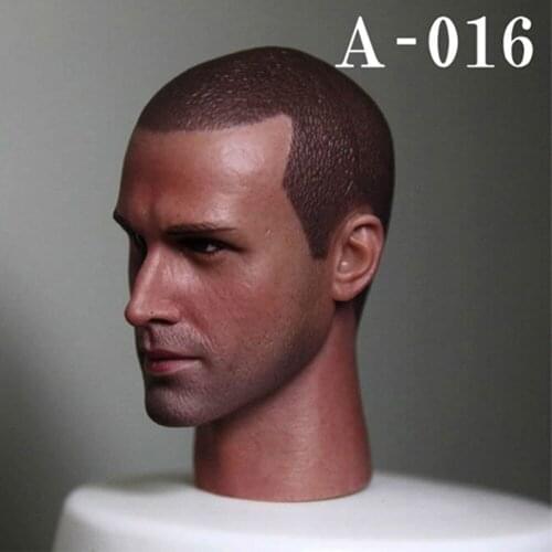 A-016 1/6 Scale Joseph Male Head Carving Male Head Sculpt with Neck for 12'' Action Figure Dolls