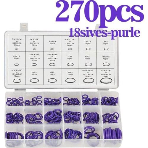 Car Automotive Air Conditioner A/C System Repair Tool HNBR Rubber O-Rings Assortment R134a R12 O Ring Set Seal Kit