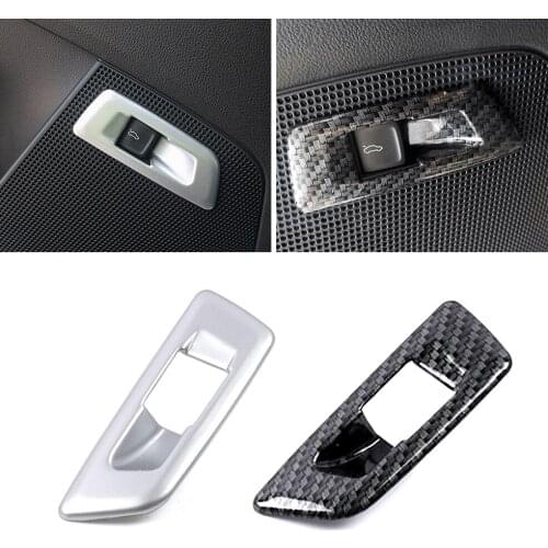 For Skoda Kodiaq 2016-2020 Interior Part Refit Rear Trunk Tail Gate Door Switch Button Frame Cover Trim Accessories Decoration