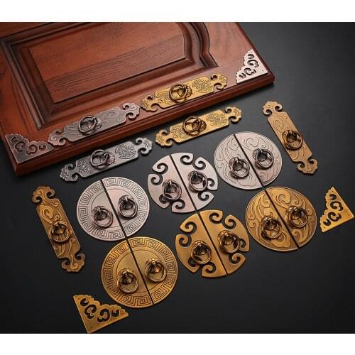 JD 2PCS Antique Bronze Cabinet Handles Vintage Chinese Style Drawer Knobs Wardrobe Door Handles Furniture Handle Hardware
