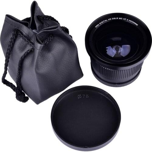 HD 0.35x 58mm Fisheye Macro Wide Angle Camera Lens for 58MM Canon Rebel T3i T3 T2i T1i T2 T3 700D 650D 600D 550D 500D 1100D1000D