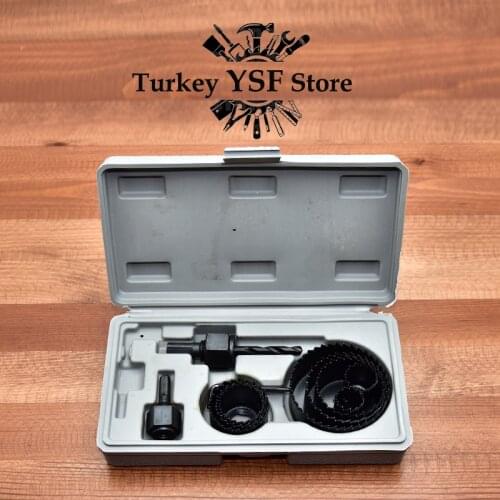 11 Pieces Woodworking Hole Saw Set Tools Drill Bit Carbon Steel Hole Cutter Set For Plasterboard Ceiling Wood Hole Saw Kit