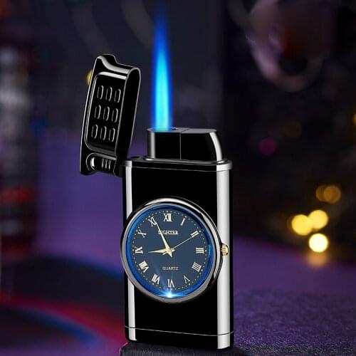 Unusual Watch Jet Turbo Torch Lighter Metal 1300C Gas Lighter Buy Cigarette Lighters Cigar Smoking Accessories Gadgets For Men