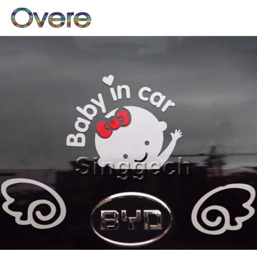 Overe NEW 1PC Car Stickers Baby In Car Styling For Hyundai Solaris I30 creta IX25 Suzuki Swift SX4 Lada Vesta Granta Kalina