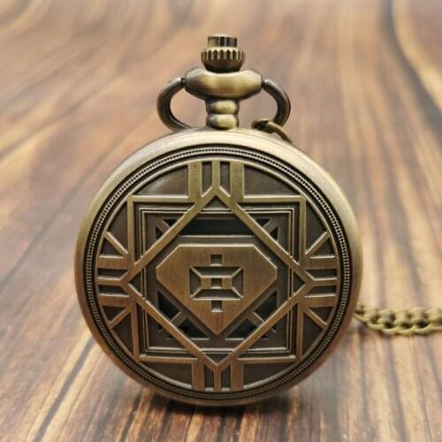 New Design Hollow Quartz Pocket Watch Pendant Necklace Unisex Fob Chain Watch Women Men Gift CF1299