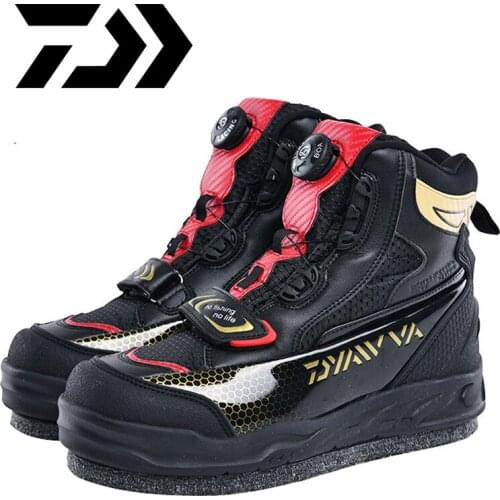 Autumn Winter Outdoor Daiwa Warm Fishing Shoes Men Anti-slip Rubber Boots 2021 New Mens Waterproof Fishing Wading Boots