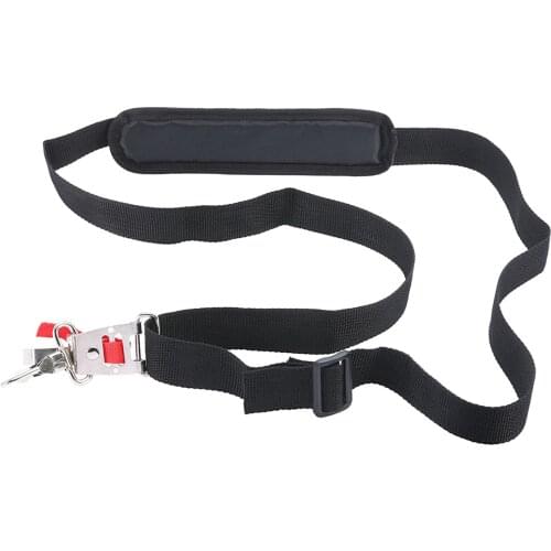 Single Strimmer Shoulder Harness Soft Quick Release Lawn Mower Strap for Brush Cutter Lawn Mower Brushcutters Parts Black