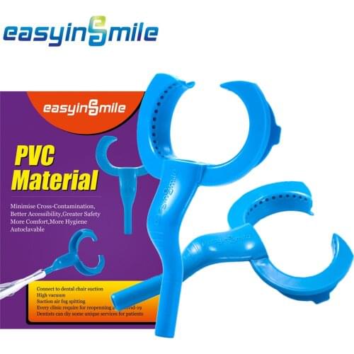 2pcs EASYINSMILE Dental Mouth Opener Cheek Lip Retractor Oral HVE Suction Autoclavable Material for Dentistry Chair Suction