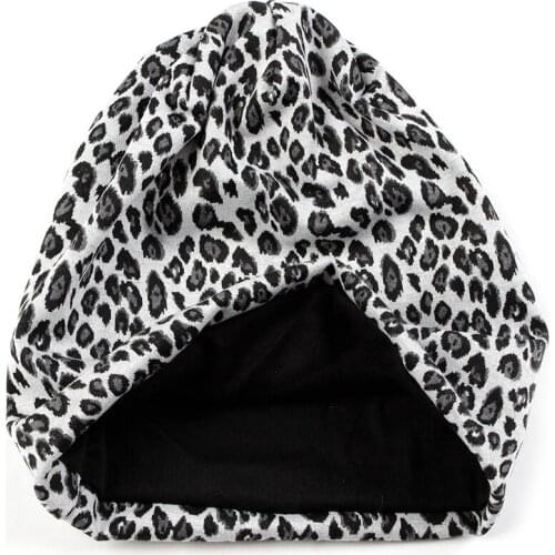 Charm Wood Leopard Print Adult Beanie Hat Autumn Winter Warm Hat Beanies Skull Cap For Women Men