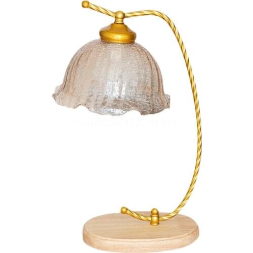 Modern Led Table Lamp Creative Glass Lampshade Table Light Nordic Wood Base Bedroom Bedside Lamp Children Room Decoration