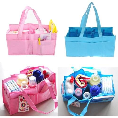 New Multifunctional Mummy Bags Bottle Storage Separate Bag,Nappy Maternity Handbag Baby Tote Diaper Organizer Candy Color 1PCS