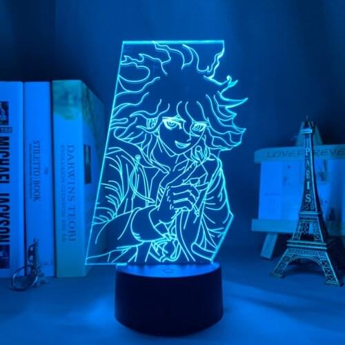 Danganronpa V3 Led Night Light Nagito Komaeda Lamp for Bedroom Decor Kids Gift Danganronpa V3 Acrylic Neon Lamp Nagito Komaeda