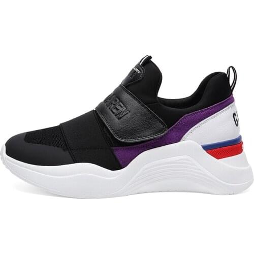 Round Toe Flat Low-Top Shoes Velcro Color Matching Single Shoes Women Waterproof Platform Women Shoes