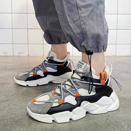 High Top Summer Sneakers Men Running Shoes Lightweight Cheap Man Sports Shoes Sport Children Gray Baskets Runners Trainer D-1018