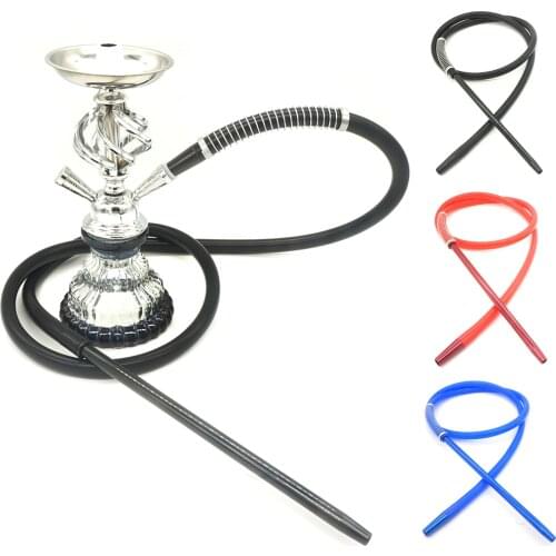 1Set Hookah Tube Silicone Hose With Spring Shisha Chicha Sheesha Narguile Aluminium Alloy Mouthpiece Cigarette Pipe Accessories