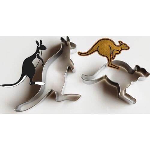 1pcs patisserie reposteria Bake Kangaroo Metal Cookie Cutter Biscuit Mould Fondant Cake Decor Tools Pastry Shop Cupcakt Toppers