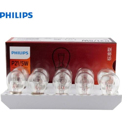 10pcs Philips Truck 24V Standard P21/5W S25 21/5W 13499CP BAY15d Turn Signal Lamp Original Rear Bulbs Stop Light Wholesale