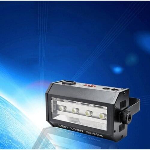 100W 4pcs bright White Color LED Strobe Light Mini DMX Stroboscopic Light DJ Disco Club Bar Flash Party Lights Stage Lighting