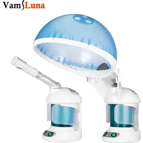 2 in 1 Hair Facial Steamer Air Humidifier For Facial Sauna Hot Mist Moisturizing Hydration Skin Care Home Salon Face Atomizer