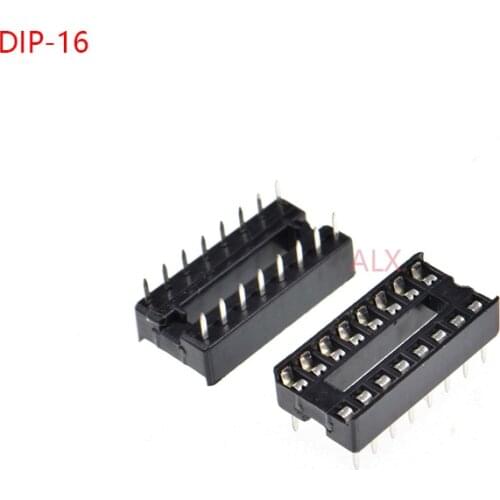 20PCS DIP16 IC SOCKET DIP CHIP TEST HOLDER Adaptor 16 PIN dip-16 DIP 16PIN 16p 2.54MM PITCH CONNECTOR
