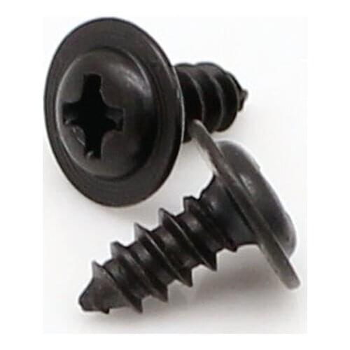 30pcs M3 plated black Phillips round head with pad screws cross pan self-tapping screw pointed tail bolt 6mm-25mm length