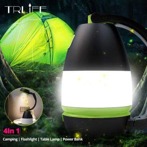 4In1 Multifunction USB Charge Portable Lantern LED emergency Flashlight Camping Light reading desk lamp night light For Outdoor