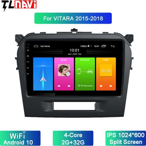 9 Inch Android 10 Car DVD Multimedia Player For Suzuki Vitara 2015 2016 2017 2018 2019 GPS Navigation Radio BT WIFI MAP